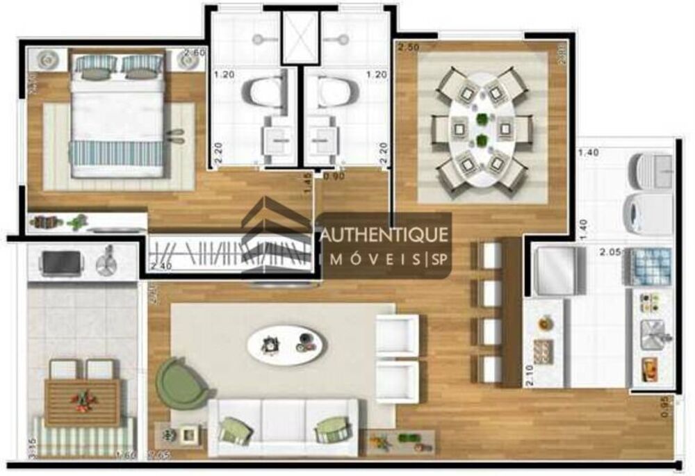 Apartamento à venda com 2 quartos, 63m² - Foto 2