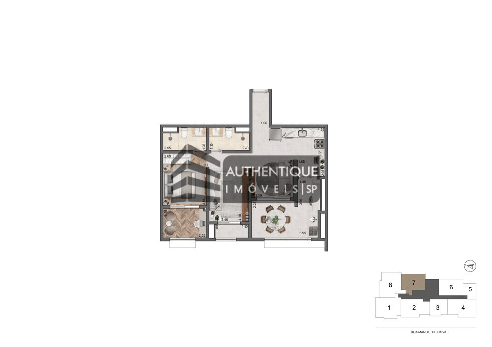 Apartamento, 2 quartos, 70 m² - Foto 1