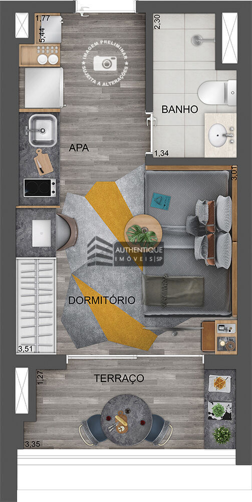Apartamento, 1 quarto, 28 m² - Foto 14
