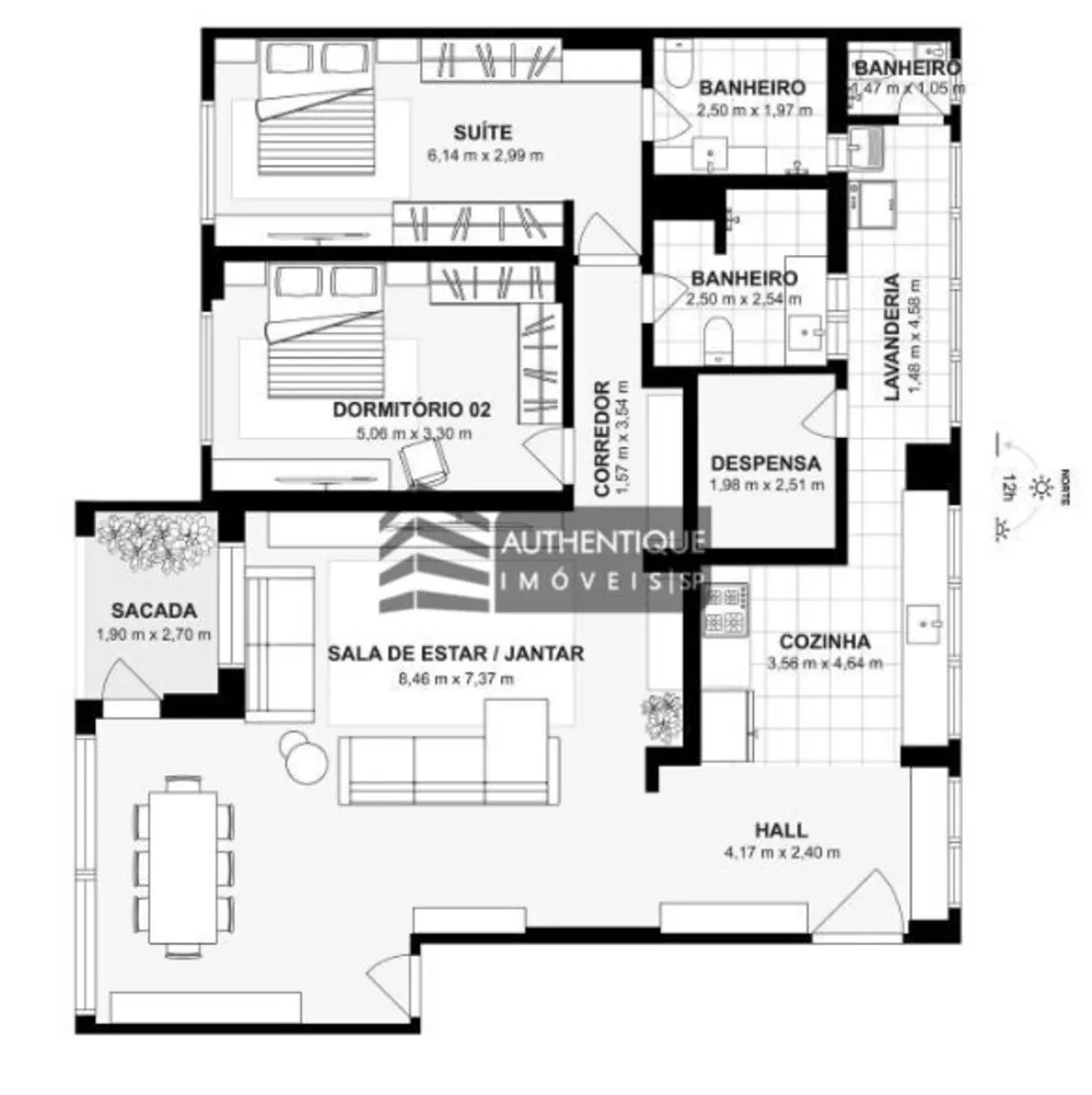 Apartamento, 2 quartos, 153 m² - Foto 3