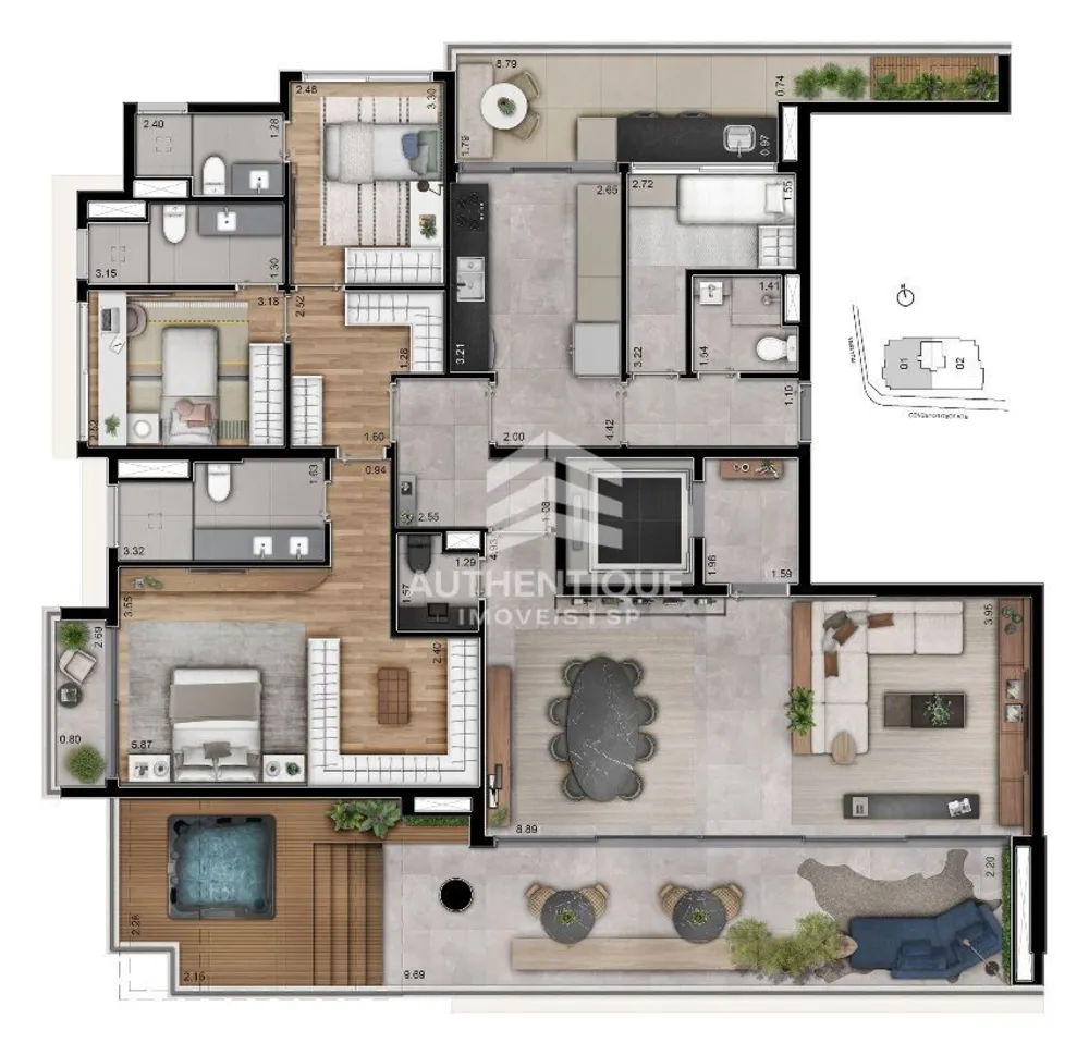 Apartamento, 3 quartos, 126 m² - Foto 44