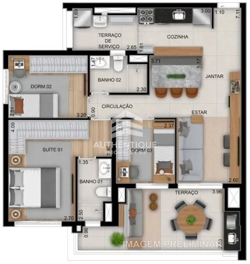 Apartamento, 3 quartos, 91 m² - Foto 6