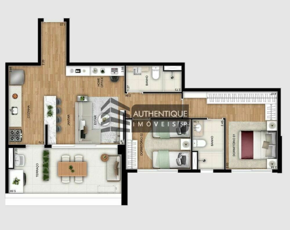 Apartamento, 2 quartos, 74 m² - Foto 10