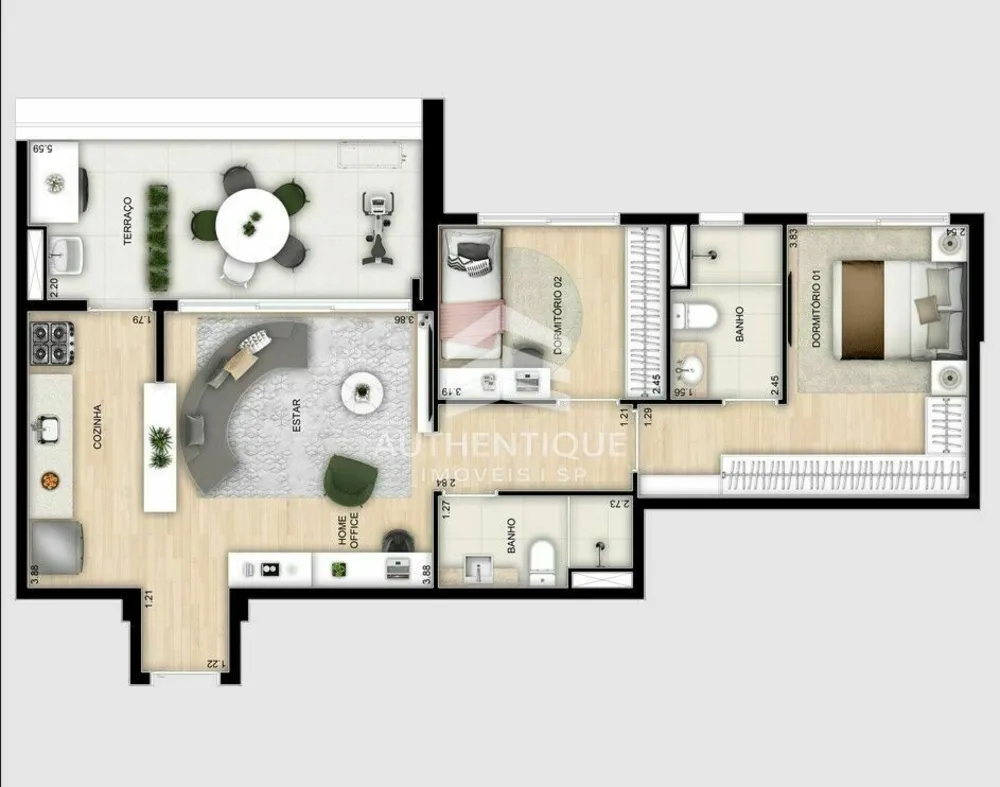 Apartamento, 2 quartos, 74 m² - Foto 28
