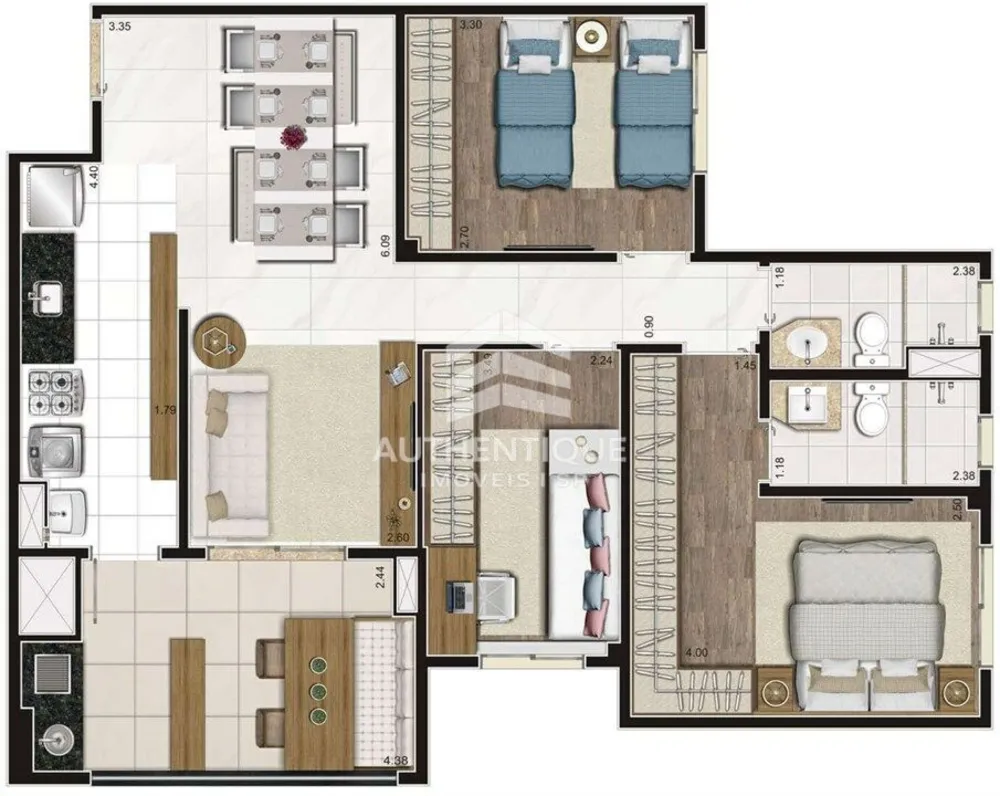 Cobertura, 4 quartos, 204 m² - Foto 4