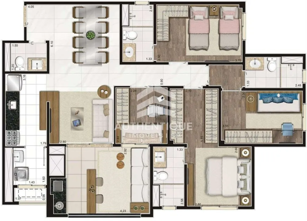 Cobertura, 4 quartos, 204 m² - Foto 1