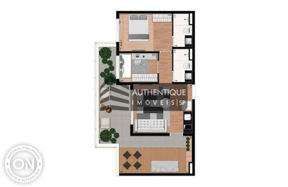 Apartamento, 1 quarto, 54 m² - Foto 28