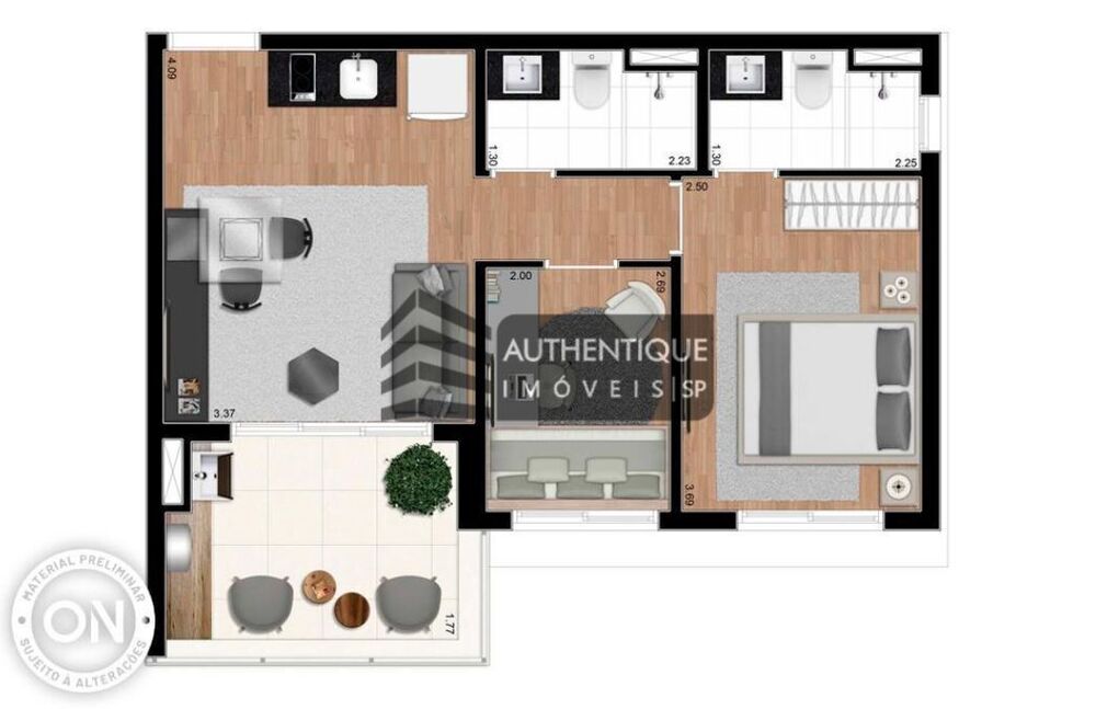 Apartamento, 1 quarto, 54 m² - Foto 25