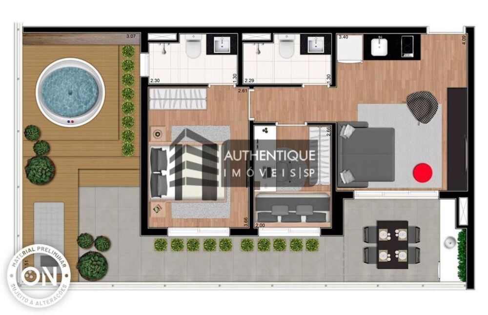 Apartamento, 1 quarto, 54 m² - Foto 27