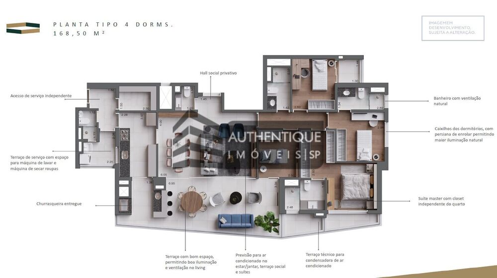 Apartamento, 4 quartos, 168 m² - Foto 12