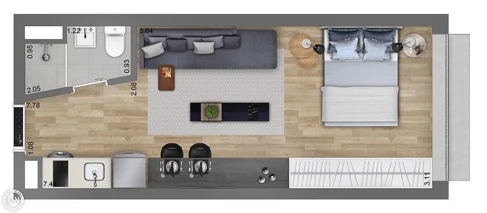 Apartamento, 1 quarto, 21 m² - Foto 16