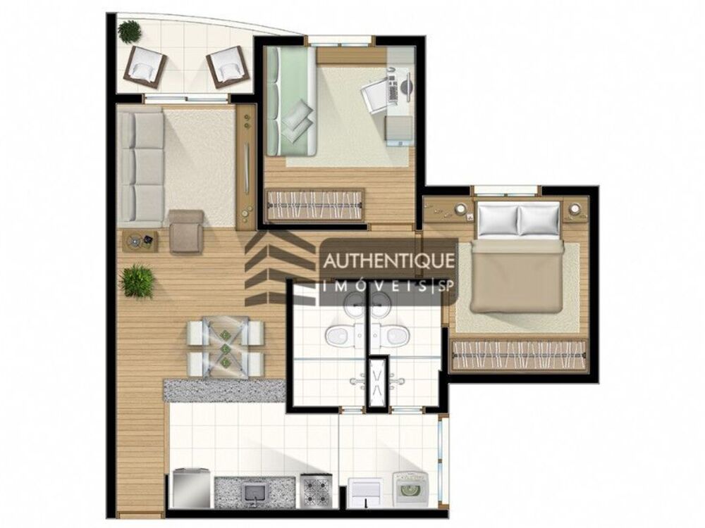 Apartamento, 2 quartos, 58 m² - Foto 1