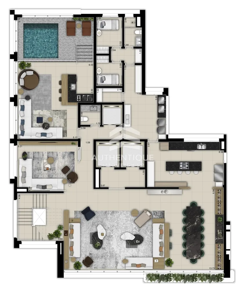 Cobertura, 4 quartos, 632 m² - Foto 9