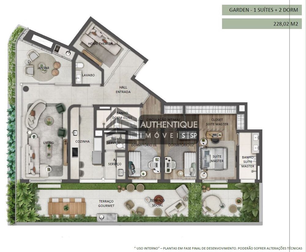 Cobertura, 3 quartos, 277 m² - Foto 2