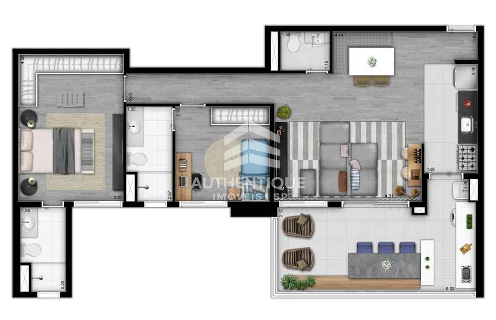 Apartamento, 2 quartos, 98 m² - Foto 1