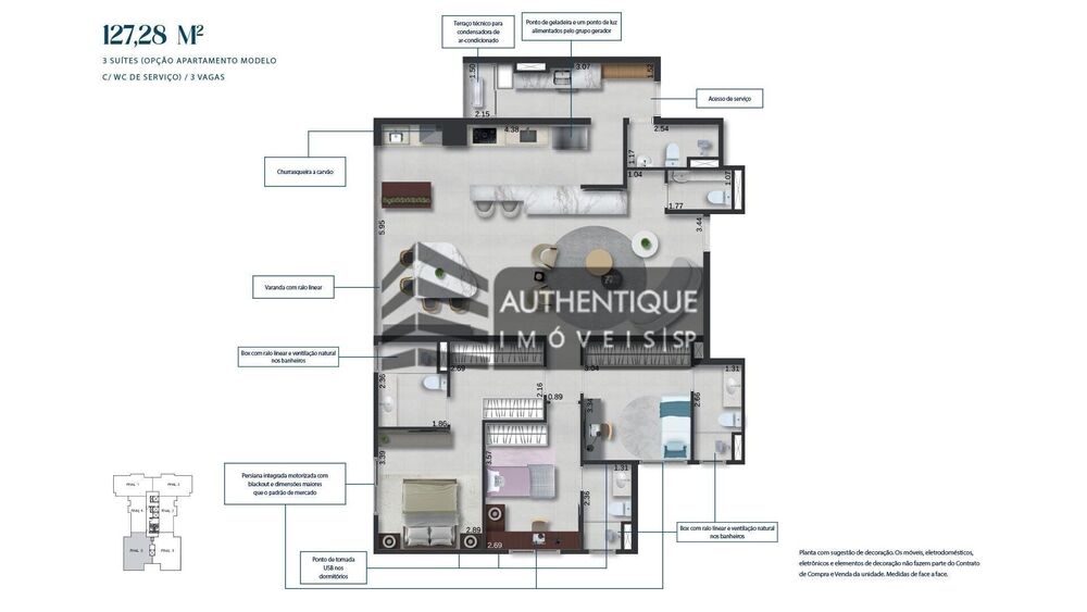 Apartamento, 3 quartos, 129 m² - Foto 24