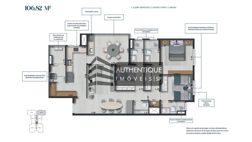Apartamento, 3 quartos, 129 m² - Foto 7