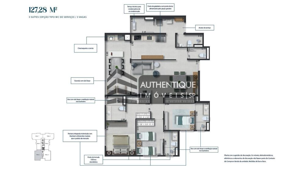 Apartamento, 3 quartos, 129 m² - Foto 34