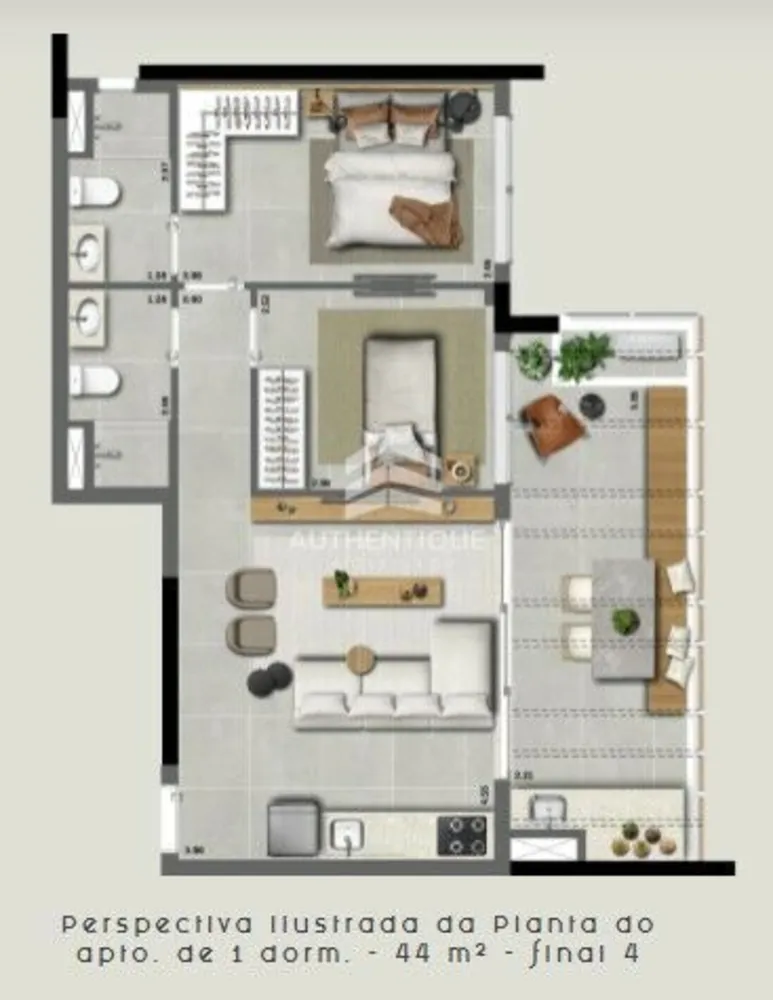 Apartamento, 1 quarto, 22 m² - Foto 2
