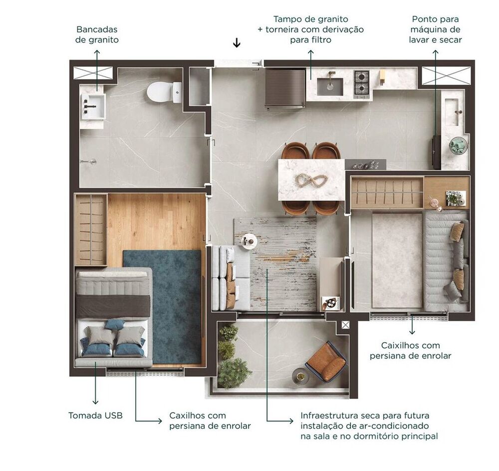 Apartamento à venda com 2 quartos, 40m² - Foto 10