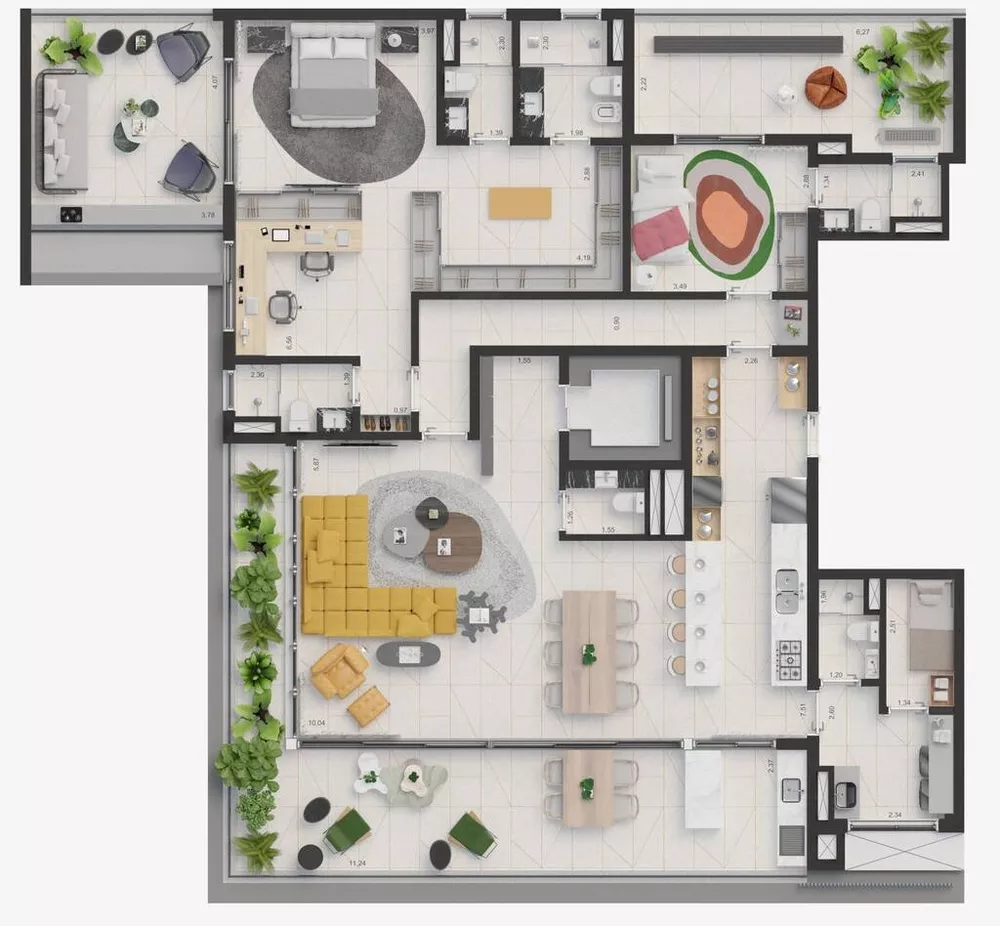 Apartamento, 4 quartos, 210 m² - Foto 3