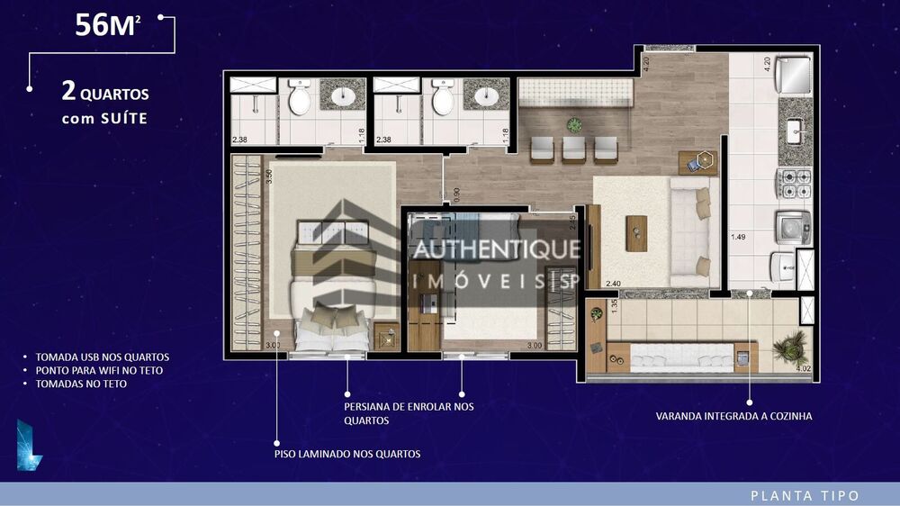 Apartamento, 3 quartos, 69 m² - Foto 4