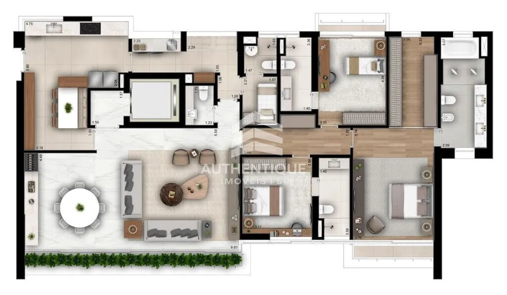 Apartamento, 4 quartos, 293 m² - Foto 12
