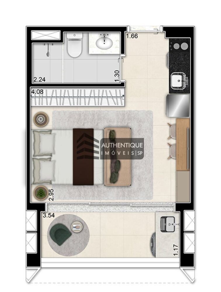 Apartamento, 1 quarto, 25 m² - Foto 9