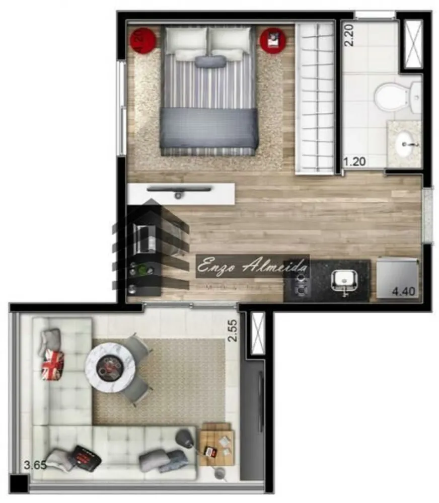 Apartamento, 1 quarto, 31 m² - Foto 6