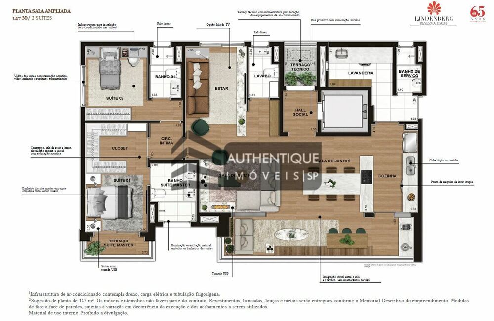Apartamento, 3 quartos, 147 m² - Foto 3