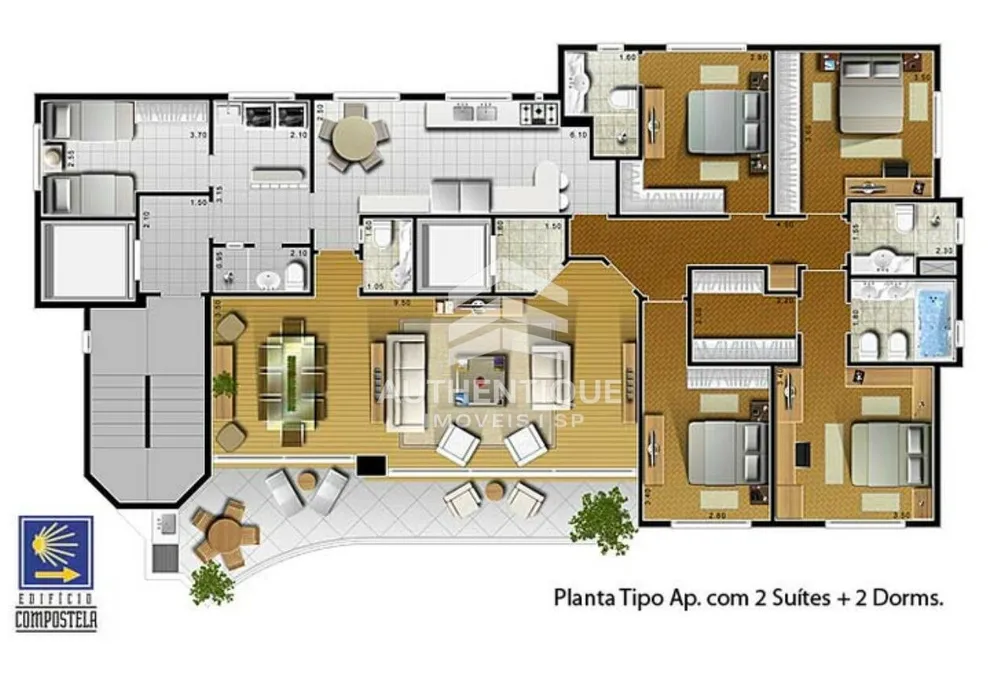 Apartamento, 3 quartos, 189 m² - Foto 4