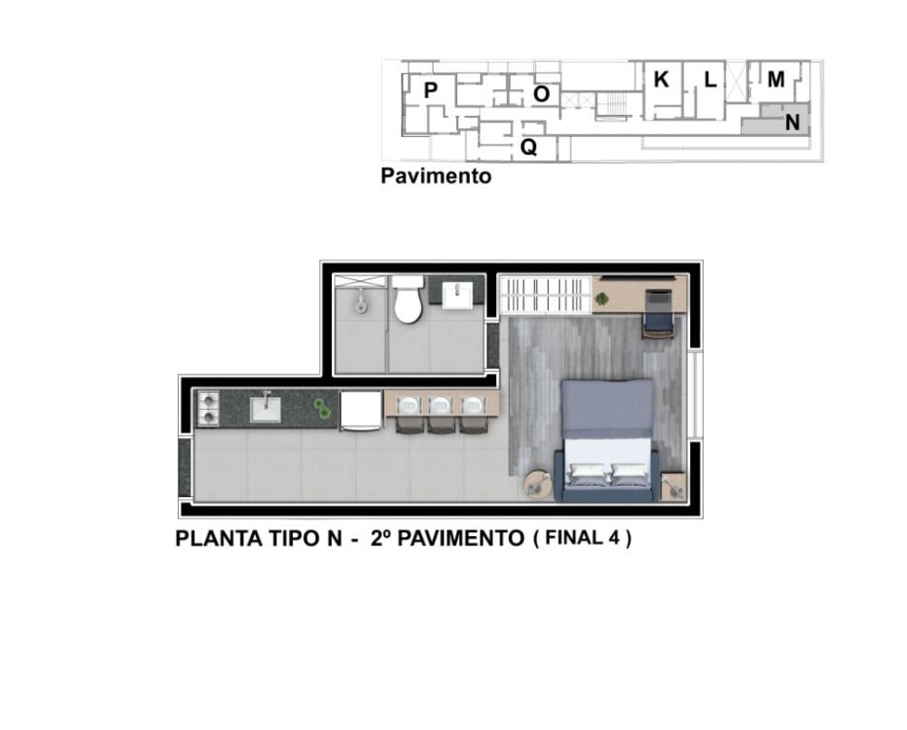 Apartamento à venda com 1 quarto, 22m² - Foto 6