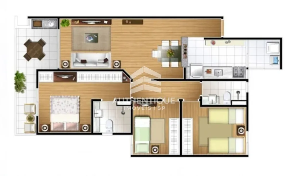 Apartamento, 3 quartos, 83 m² - Foto 1