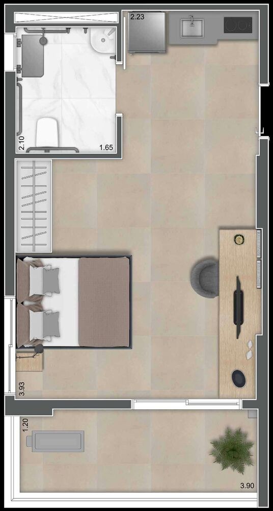 Apartamento, 1 quarto, 21 m² - Foto 14