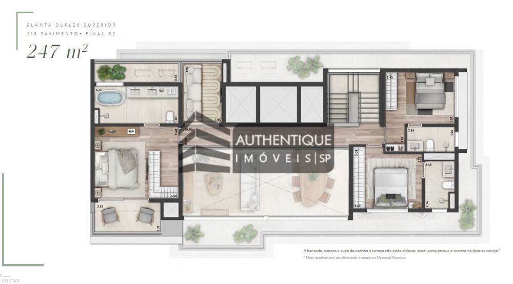 Cobertura, 3 quartos, 258 m² - Foto 9