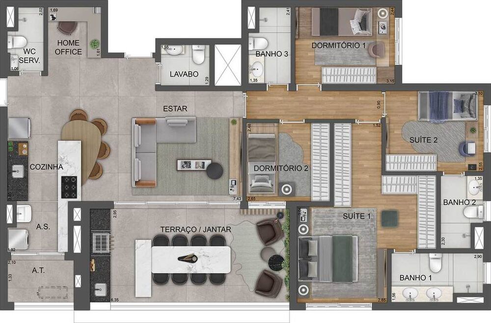 Apartamento, 4 quartos, 135 m² - Foto 31