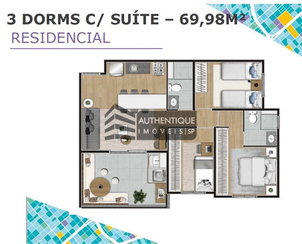 Apartamento, 2 quartos, 55 m² - Foto 1