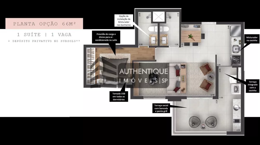 Apartamento, 2 quartos, 68 m² - Foto 4