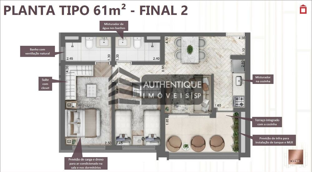 Apartamento, 1 quarto, 60 m² - Foto 40