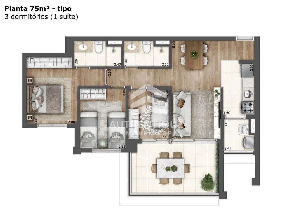 Apartamento, 3 quartos, 75 m² - Foto 12