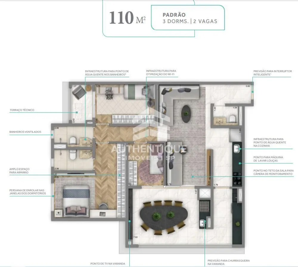 Apartamento, 2 quartos, 110 m² - Foto 5