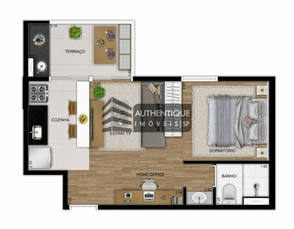 Apartamento, 1 quarto, 37 m² - Foto 13