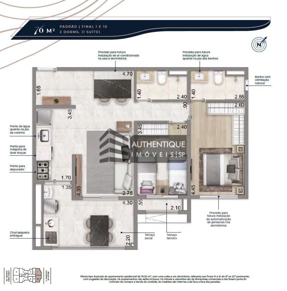Apartamento, 1 quarto, 46 m² - Foto 26