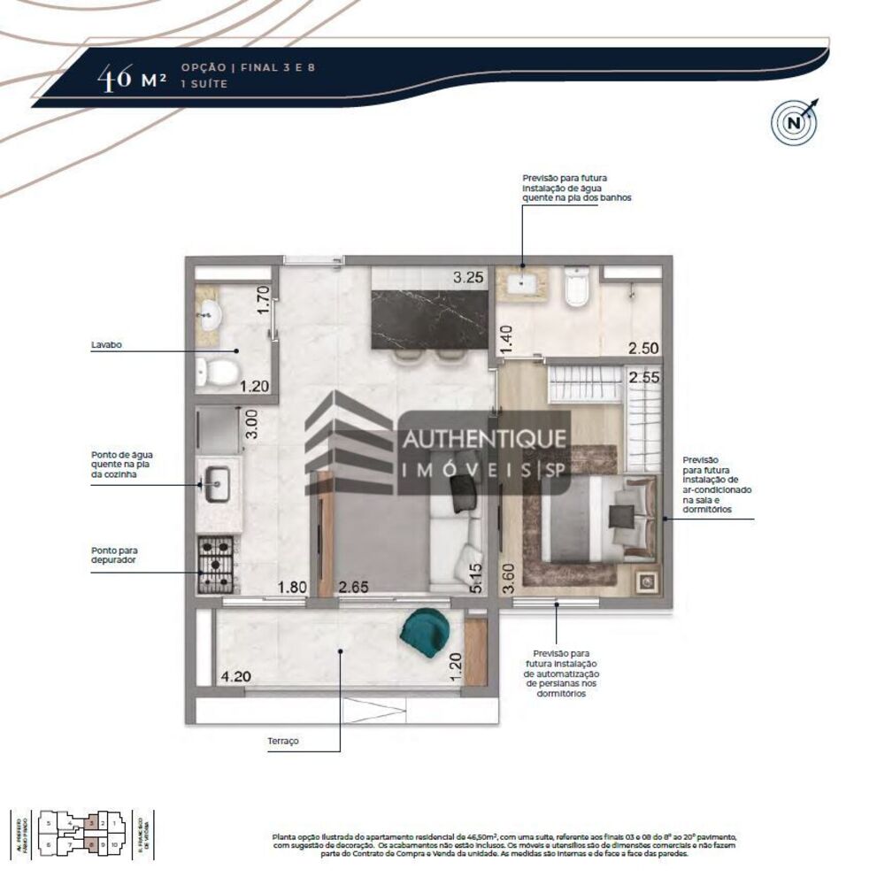 Apartamento, 1 quarto, 46 m² - Foto 21