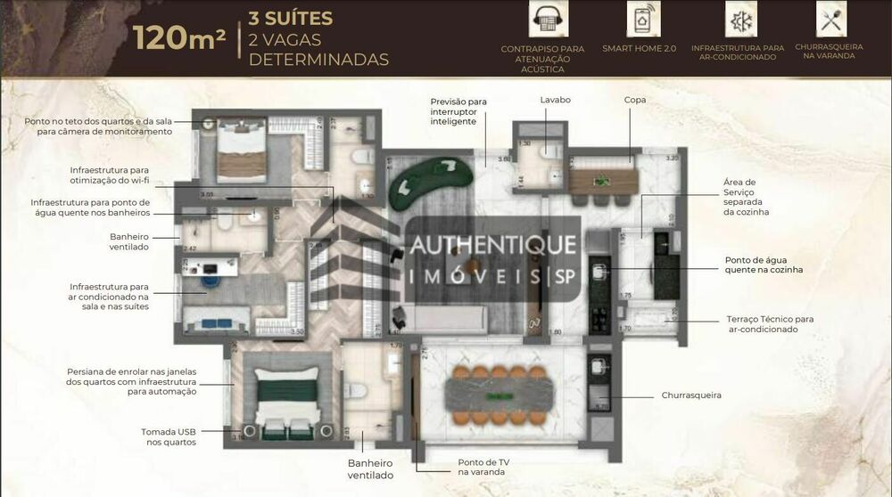 Apartamento, 3 quartos, 145 m² - Foto 1