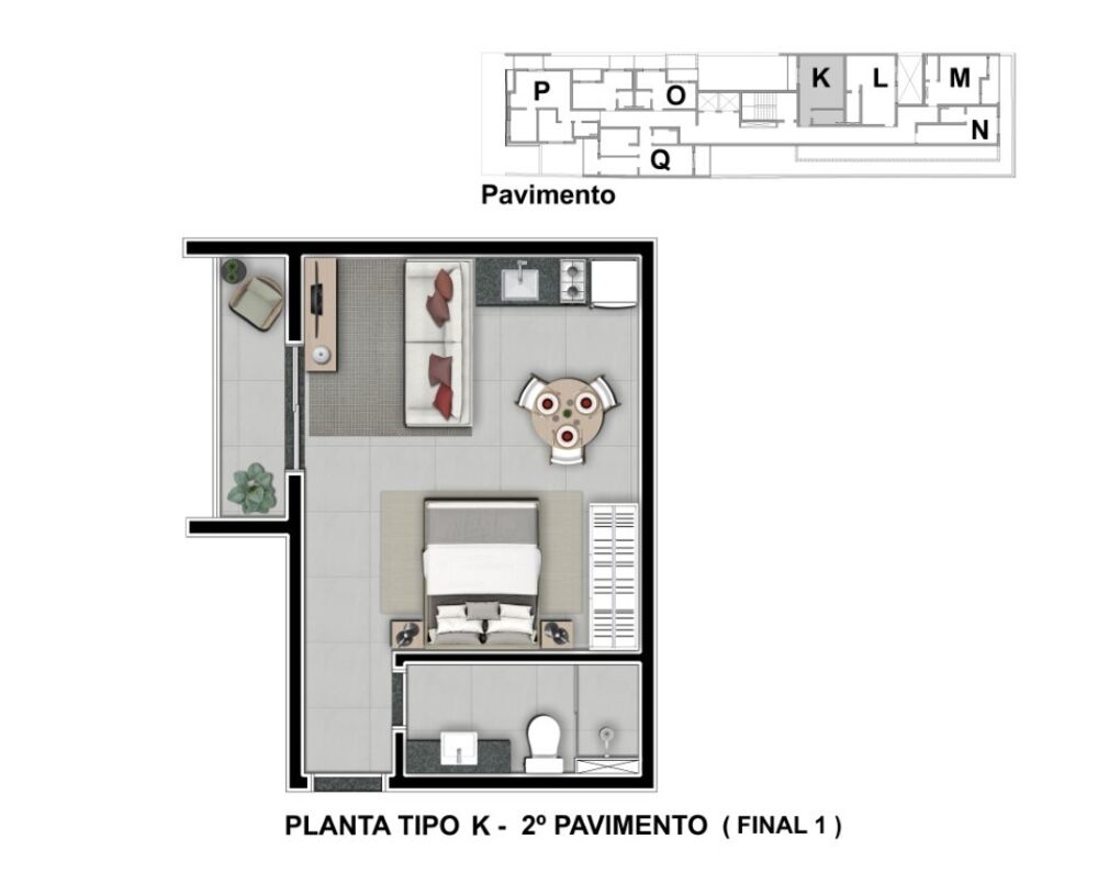 Apartamento, 1 quarto, 33 m² - Foto 22