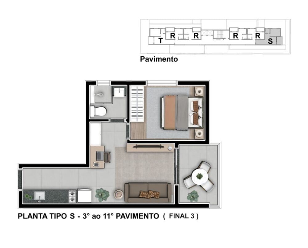 Apartamento, 1 quarto, 33 m² - Foto 31