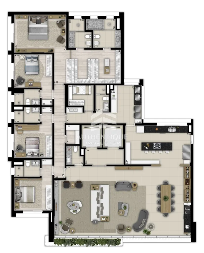 Apartamento, 3 quartos, 277 m² - Foto 16