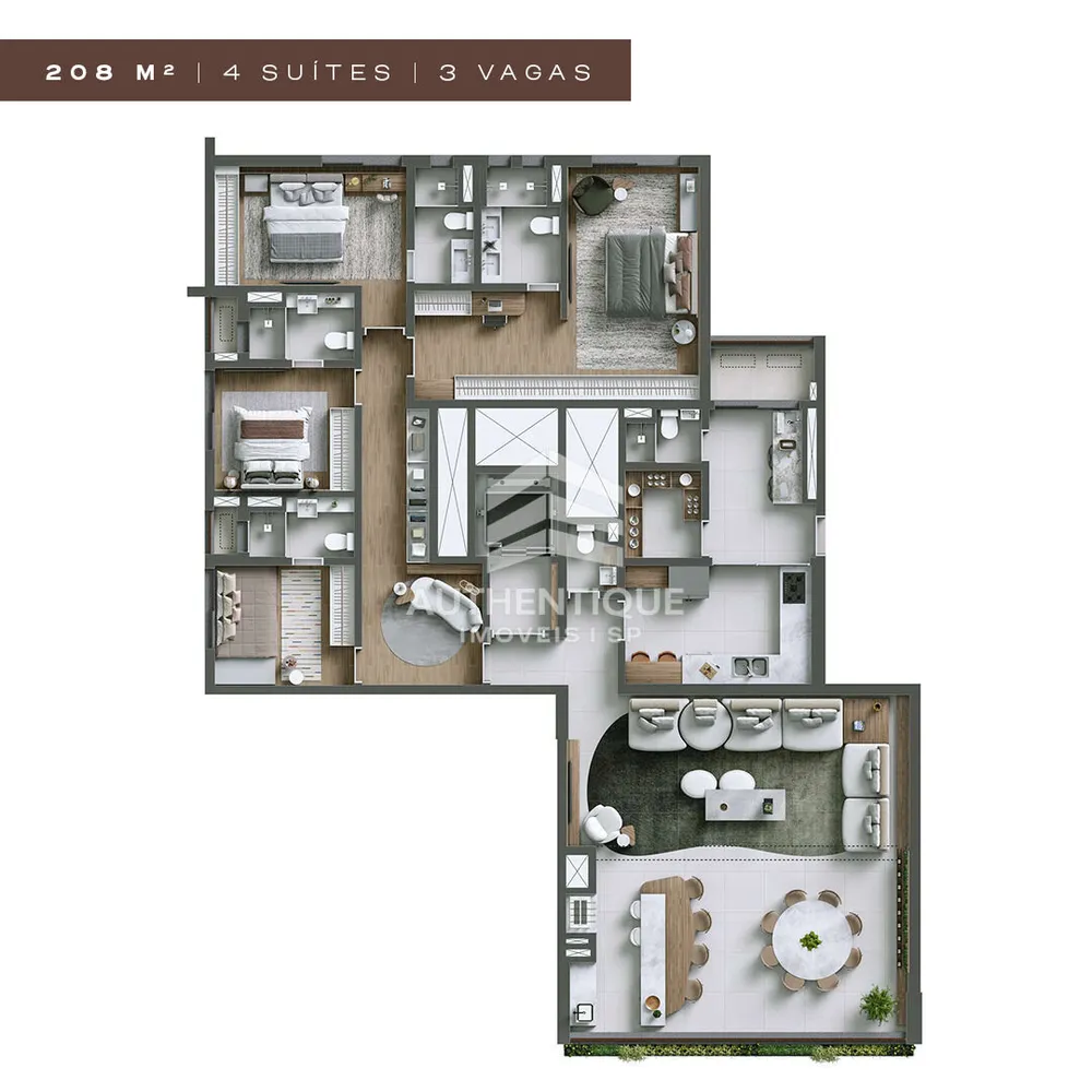Apartamento, 4 quartos, 208 m² - Foto 12