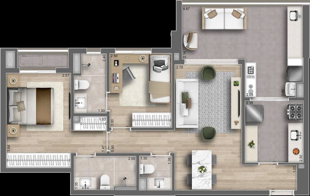 Apartamento, 3 quartos, 120 m² - Foto 4